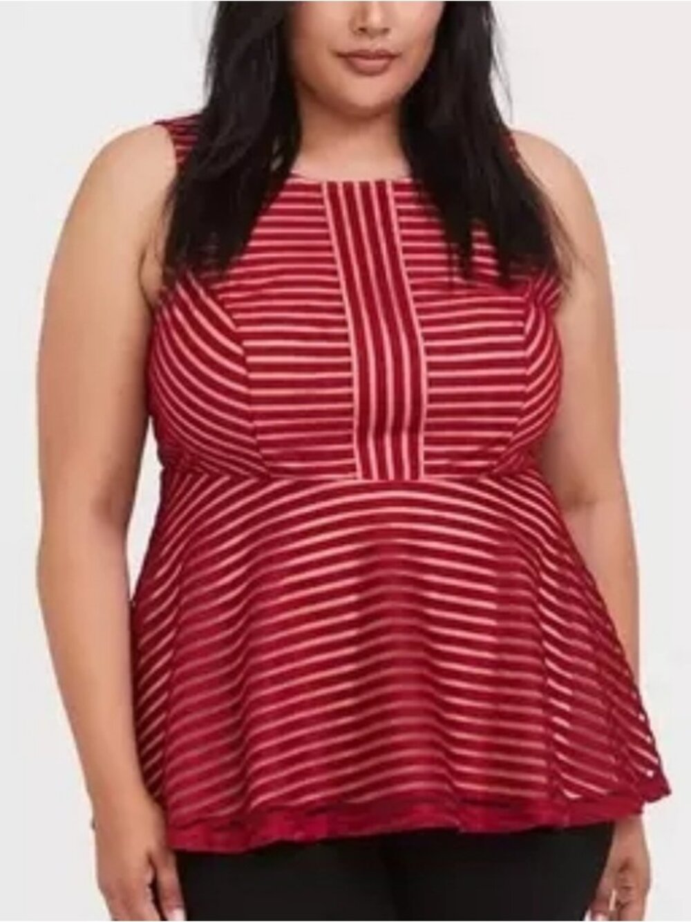 Torrid Striped Peplum Top